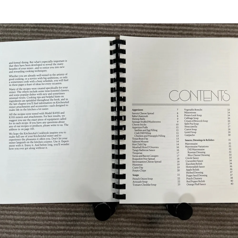 KitchenAid Cookbook Spiral Bound Vintage Stand Mixer Recipes USA
